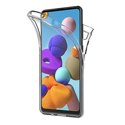 Immagine di AICEK Cover Compatible Samsung Galaxy A21s, 360Full Body A21s Silicone Case Molle di TPU Trasparente Sottile Custodia per (6.5 Pollici)