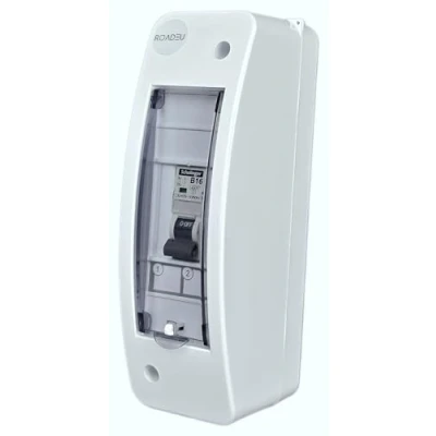 Immagine di RoadEu Interruttore Magnetotermico B16A 1P 230V, Quadro Elettrico da Parete, Distributore di Corrente Esterno