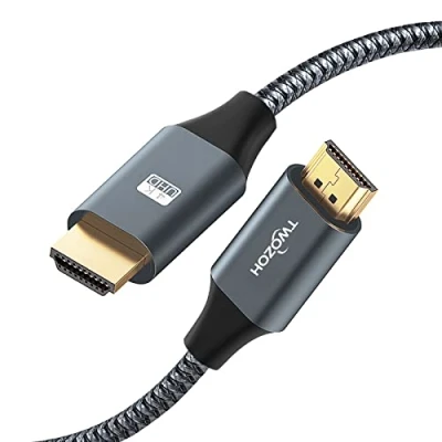 Immagine di Twozoh Cavo HDMI 4K 1M, 2.0 da 18 Gbps ad alta velocità, intrecciato compatibile con PS5, PS3, PS4, PC, proiettore, HDTV, Xbox