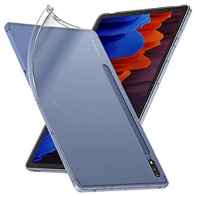Immagine di ebestStar Cover per Samsung Galaxy Tab S7+ SM T970, Custodia Silicone Trasparente, Protezione TPU Antiurto, Morbida Sottile Slim, Trasparente
