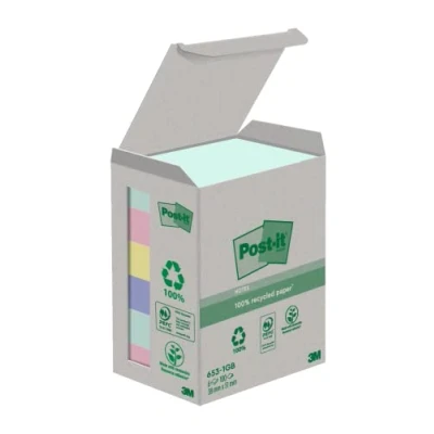Immagine di POST IT CF6 PI RICICLAT 38X51MM 6X100FF ASS