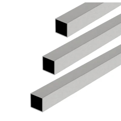 Immagine di Tubo quadrato in acciaio inox V2A, 40 x 2,0 mm, profilo (profilo 40/150 cm)