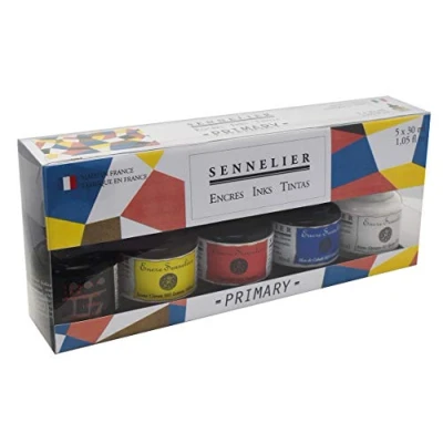 Immagine di Set di Inchiostro China Colori primari 5 x 30 ml