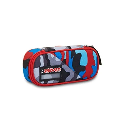 Immagine di Seven Porta Penne Round PLUS Challenge Ragazzo Astuccio per bambini, Taglia: One Size, Red