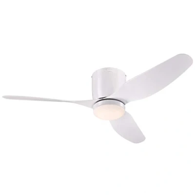Immagine di Ventilatore da soffitto per interni bianco 117 cm Westinghouse Lighting Carla con luce e telecomando, fissaggio LED dimmerabile vetro smerigliato opale