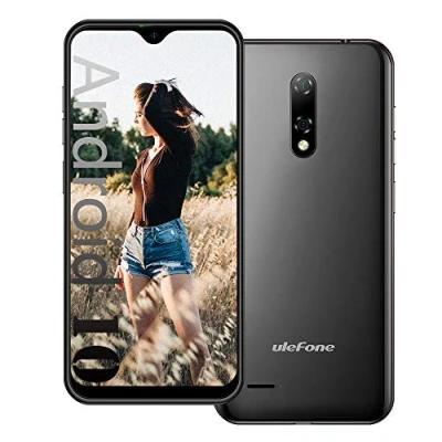 Immagine di Ulefone NOTE 8P, Android 10 4G Smartphone Offerta, 5,5&#039;&#039; Waterdrop Schermo Telefono Cellulare, 2 GB + 16 GB, DUAL SIM SD (3 Slot Per Schede), Sblocco Facciale, 8 MP 5 MP, GPS Nero