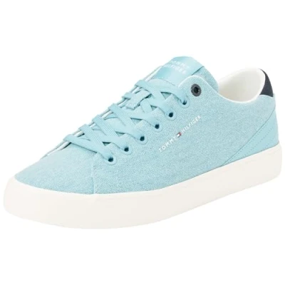 Immagine di Tommy Hilfiger Th Hi Vulc Low Summer Cvs Fm0fm05056, Sneaker vulcanizzate Uomo, Blu Sleepy Blue, 40 EU