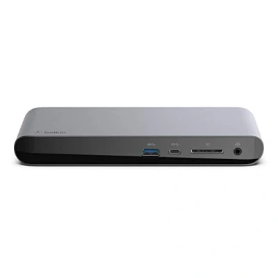 Immagine di Belkin Dock Thunderbolt 3 Pro con cavo da 0,8 mi (Dock per macOS e Windows), Supporto Doppio Monitor 4K a 60 Hz, Velocità Dati fino 40 Gbps, Ricarica Upstream 85 W