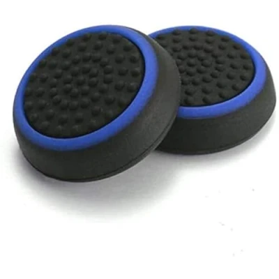 Immagine di Silicone Thumb Stick Grip Cap Joystick Thumbsticks Caps Cover per PS4 Xbox 1 PS3 360 PS2 Controller di gioco nero w/blu