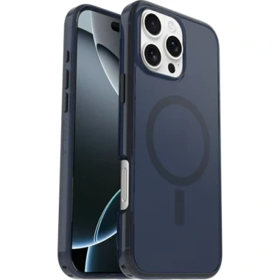 Immagine di OtterBox Cover per iPhone 16 Pro Max Symmetry Seires Clear MagSafe, resistente a shock e cadute fino; sottile, testata 3x norme MIL STD 810G, Trasparente/Blu