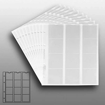 Immagine di 10 Numismatic Prophila Kobra Coin Sheets, 12 Pockets up to 44 mm Diameter