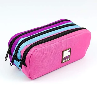 Immagine di Viquel Astuccio scolastico 3 scomparti grande capacità TRIZIP multicolore