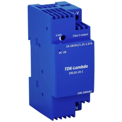 Immagine di TDK Lambda DRL30 24 1 Alimentatore per guida DIN V 1.25 A 30 W Contenuto pz.
