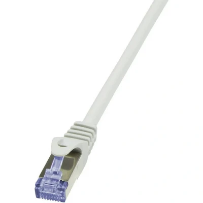 Immagine di LogiLink CQ3042S RJ45 cavo di rete, patch CAT 6A S/FTP 1.50 m Grigio Ritardante fiamma, con protezione 1 pz.