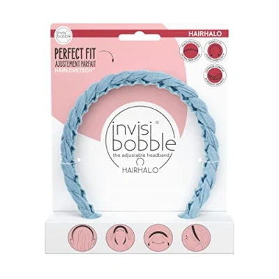 Immagine di Invisibobble Cerchietto Denim Hairhalo Miss I chic per Donna e uomo Fascia con forma adattabile Tenuta forte comfortevole