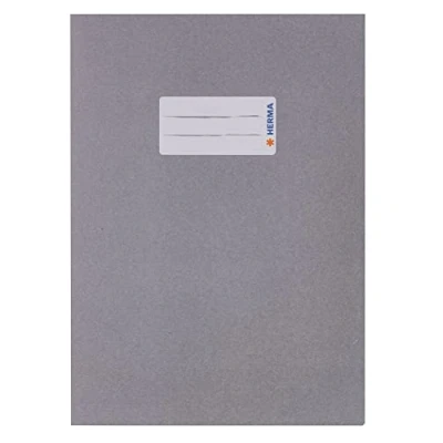 Immagine di HERMA 5518 copertina per quaderni in carta A5, colore grigio, scolastici, scolastici