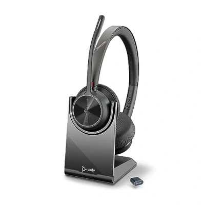 Immagine di Poly Cuffie Bluetooth Voyager 4320 UC USB A o C Teams con supporto etail
