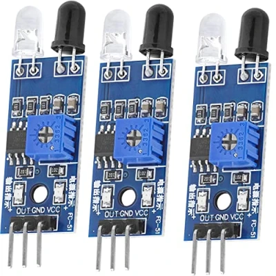 Immagine di AZDelivery 3 x Modulo IR a Infrarossi Sensore di Distanza/Rilevamento ostacoli compatibile con Arduino E Raspberry Pi incluso un Book!