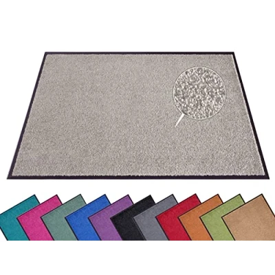 Immagine di HANSE Home Wash &amp; Clean Zerbino per interni ed esterni, 60 x 90 cm, lavabile e resistente alle intemperie, antiscivolo ingresso colore: tortora