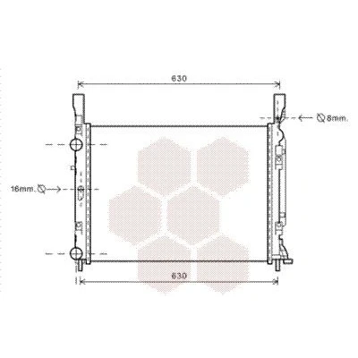 Immagine di VAN WEZEL 43002469 Radiatore motore Alluminio 560 420 26 Alette di raffreddamento montate meccanicamente RENAULT: Kangoo II Express