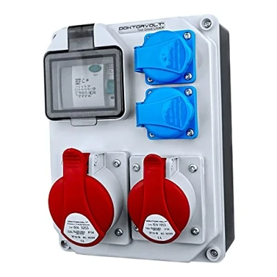 Immagine di Distributore di corrente da parete cablato interruttore protezione FI HL con 1 x 16 A, 32 2 230 V, 7242