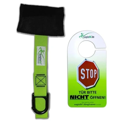 Immagine di eaglefit Ancoraggio porta Bloccaggio per Sling Trainer, con moschettone verde