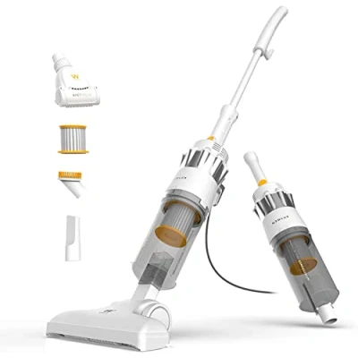 Immagine di Newlux Aspirapolvere con Filo 2in1 V900, verticale e manuale, 800 W, 2L, 16,5 Kpa Triple Sist. Filtro (F.HEPA) Accessorio per animali 5 m di azione Efficienza energetica A (Bianco)