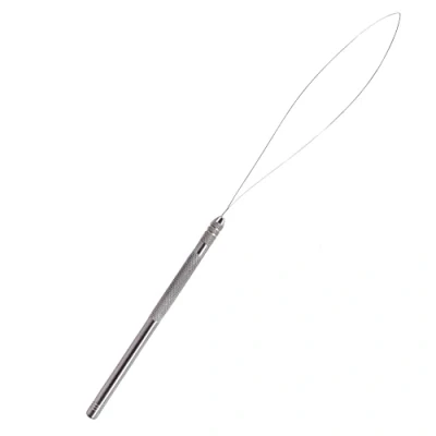 Immagine di hair2heart Microring Ago con passante per extension Precisione e sicurezza quando si applicano le extension, adatto nanoring micro anelli, in acciaio inox