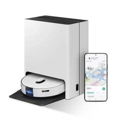 Immagine di Samsung Robot Aspirapolvere Lavapavimenti, VR7MD96514G/WA Jet Bot Combo, Clean Station Steam+, Sensore dToF LiDAR, Carpet Care, Controllo Wi Fi, Potenza 1200W, Fino a 180 Min di Autonomia