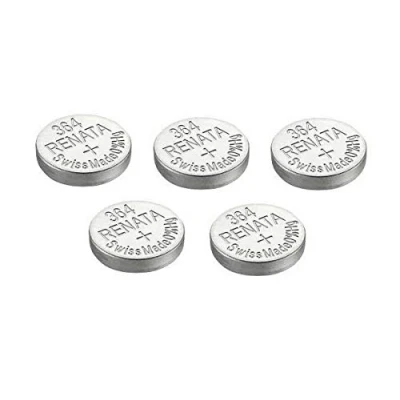 Immagine di Renata, 5 batterie per orologio, prodotto in Svizzera, all&#039;ossido di argento con 0% mercurio, lunga durata, x 364, SR621SW o AG1