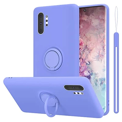 Immagine di Cadorabo Custodia compatibile con Samsung Galaxy NOTE 10 PLUS in LIQUID LILA CHIARO per Cellulare Silicone TPU Flessibile Anello Paraurti Cover Posteriore Ultra Sottile