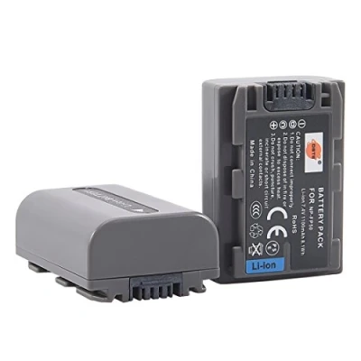 Immagine di DSTE 2pcs NP FP50 FP30 Batteria compatibili con Sony FP60, FP70, DCR 30, DVD105, DVD202E,DCR DVD203E,DCR DVD205E,DCR DVD304E,DCR DVD305