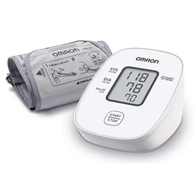Immagine di OMRON X2 Basic Misuratore di Pressione Arteriosa da Braccio Digitale, Apparecchio Automatico per Misurare la Sanguigna a Casa, clinicamente validato, Bianco/Grigio
