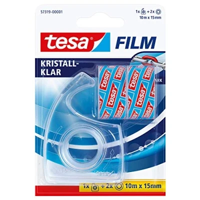 Immagine di tesafilm® nastro adesivo cristallino (L x P) 10 m 15 mm 57319 contenuto: 2 Rotoli