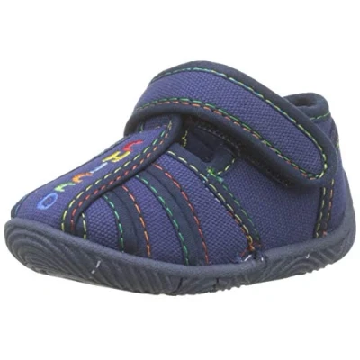 Immagine di Chicco, Pantofole Per Uso Interno Ed Esterno Casa, Casa e Asilo Con Strappo (1) Bambini ragazzi, Blu 1, 26 EU
