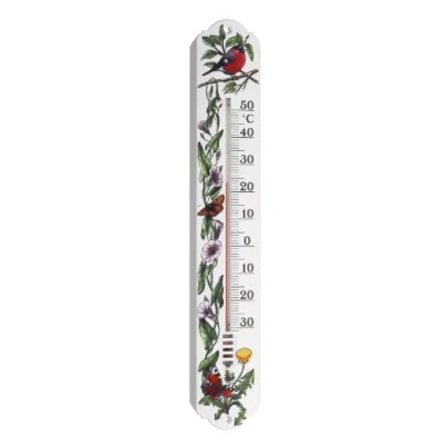 Immagine di TFA Dostmann Analoges Innen Außen Thermometer Termometro Bianco, Fiori