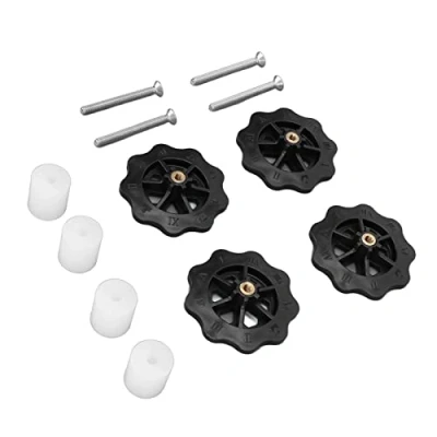 Immagine di Parti di Livellamento del Letto Calore per Stampante 3D, Rotella M4 Ad Alta Durezza + Tappetino in Silicone Caldo, Adatto Prusa I3 Plus, Anet A8, Wanhao D9(Bianco+nero)