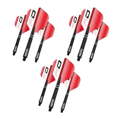 Immagine di Hardcore XT Red Flight &amp; Black Nitrotech Stem Combo (4 set per confezione)