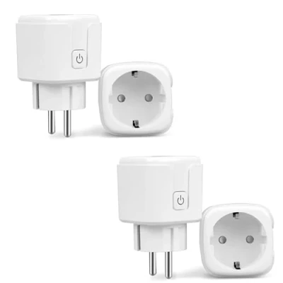 Immagine di GERUI Presa intelligente Wi Fi 5 GHz, 16ASmart Home WiFi, misurazione del consumo energetico, timer, controllo vocale, programmazione, accesso remoto, funziona per Alexa, Google Home, SmartThings,