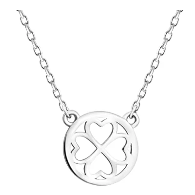 Immagine di Sofia Milani Circle Cloverleaf Collana, Donna, Taglia: One Size, Silver