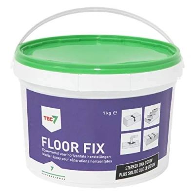 Immagine di Tec7 Floor Fix/malta epossidica bicomponente, 1 kg, adatto per applicazioni interne ed esterne, più forte del calcestruzzo, resistente al traffico