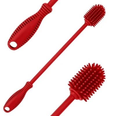 Immagine di 1 Pezzo Silicone Bottiglia Spazzola di Pulizia con Manico Lungo per Biberon,Hydro Flask,Bottiglia Sport,Vaso,Vetro, Piccole Aperture