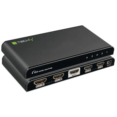 Immagine di Techly 306653 Splitter HDMI 4K UHD 3D 4 Vie Nero