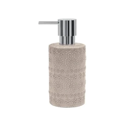 Immagine di Spirella dispenser di sapone in rilievo, per liquido, porcellana, 300 ml, colore beige