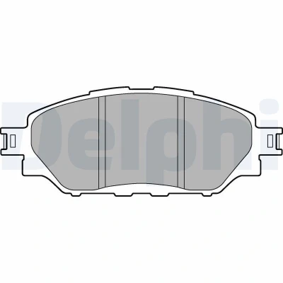 Immagine di DELPHI LP3250 Kit pastiglie freno con segnalatore acustico usura senza lamierino anticigolío accessori TOYOTA: Hilux VIII Pick up