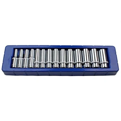 Immagine di Bergen 14 pc 3/8 Dr 8 21mm Deep Single Hex Socket Set 6 point B1157 by