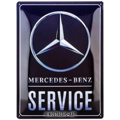 Immagine di Nostalgic Art Targhe Vintage Mercedes Benz Service Idea Regalo per Accessori Auto, in Metallo, Design retrò Decorazione, 30 x 40 cm