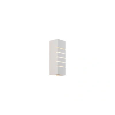 Immagine di Nordlux Lancio Applique quadrata in gesso, con spina, bianco