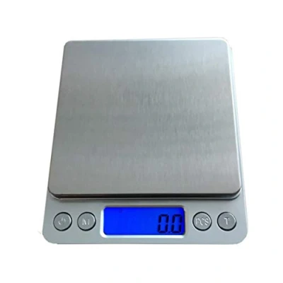 Immagine di bilancia digitale da cucina, 3 kg/0,1 g, professionale, digitale, ad alta precisione, per alimenti, con display LCD retroilluminato.