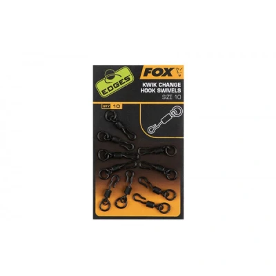 Immagine di Fox Edges Kwik Change Heli Swivels Size 10 Girelle da pesca